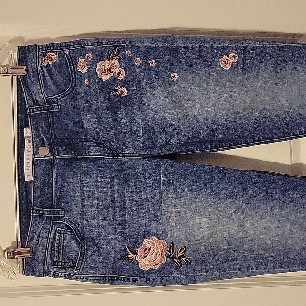 Tinseltown Denim Jean with floral design